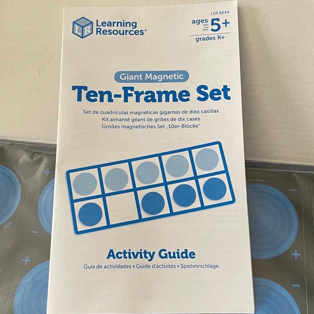 Learning Resources Magnetic Ten-Frame Set - Blue and Green - Picture 8 of 9